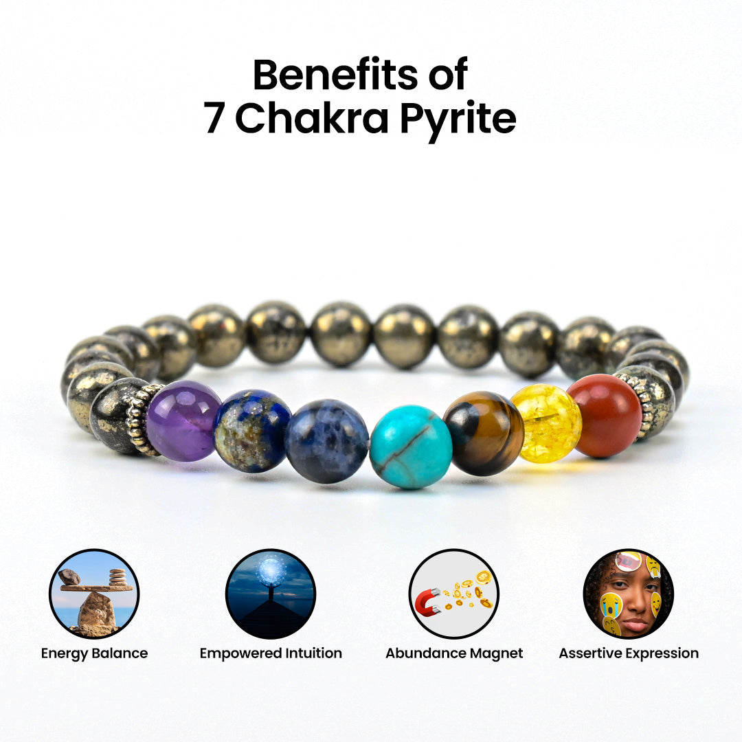 7 Chakra - Pyrite Bracelet