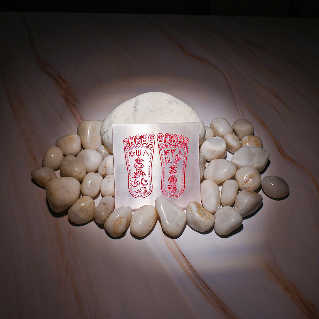Lakshmi Paduka Selenite Charging Plate