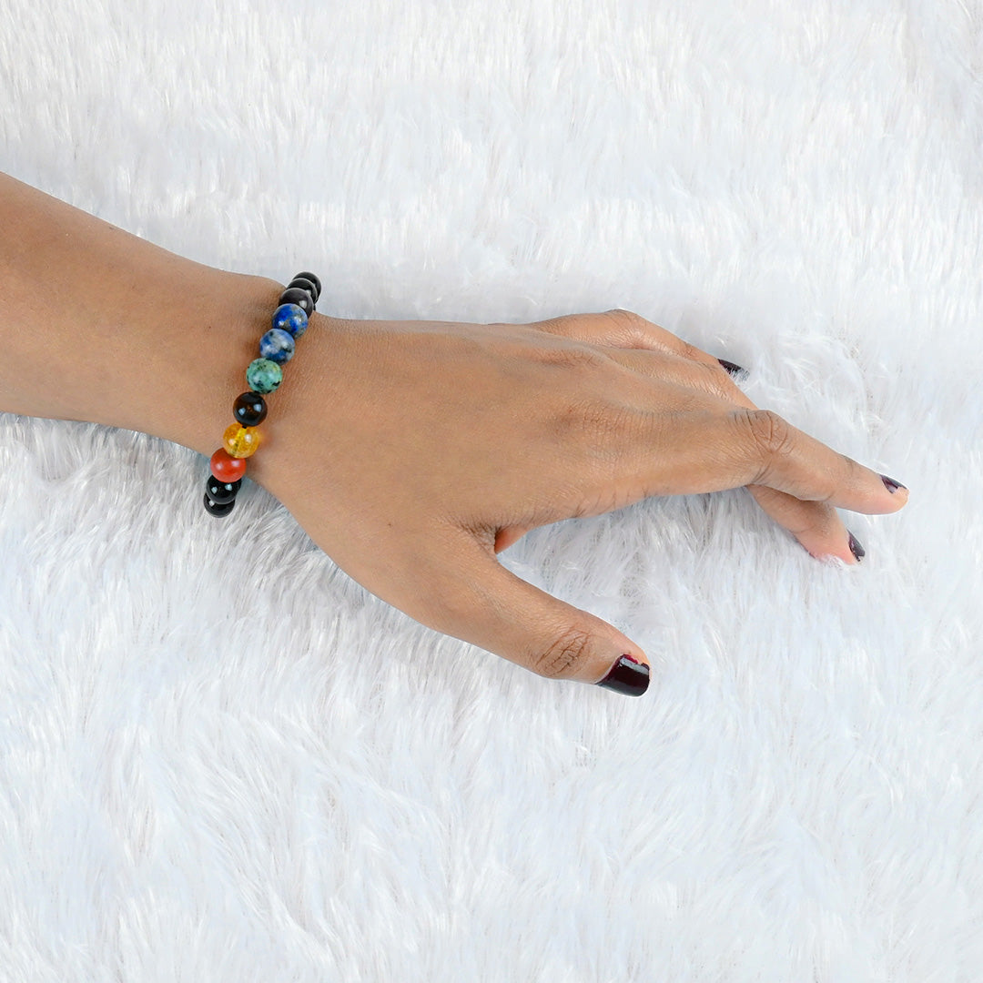 7 Chakra - Black Toumaline Bracelet