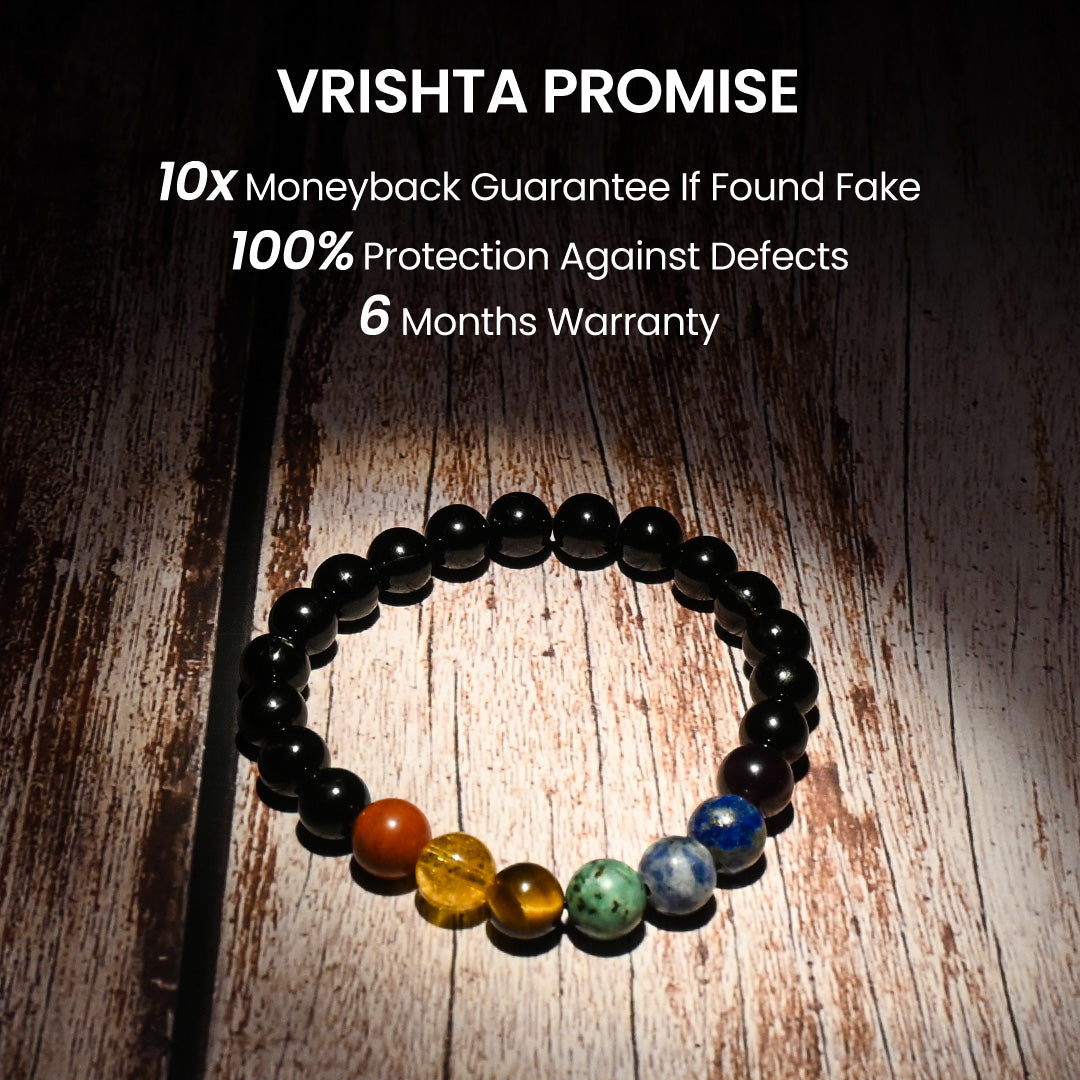 7 Chakra - Black Toumaline Bracelet