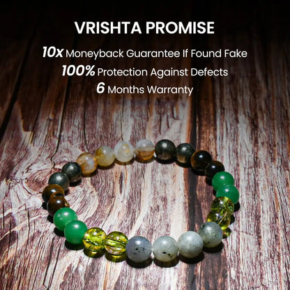 Vrishta Super Money Magnet Bracelet with key benefits for wealth and protection.