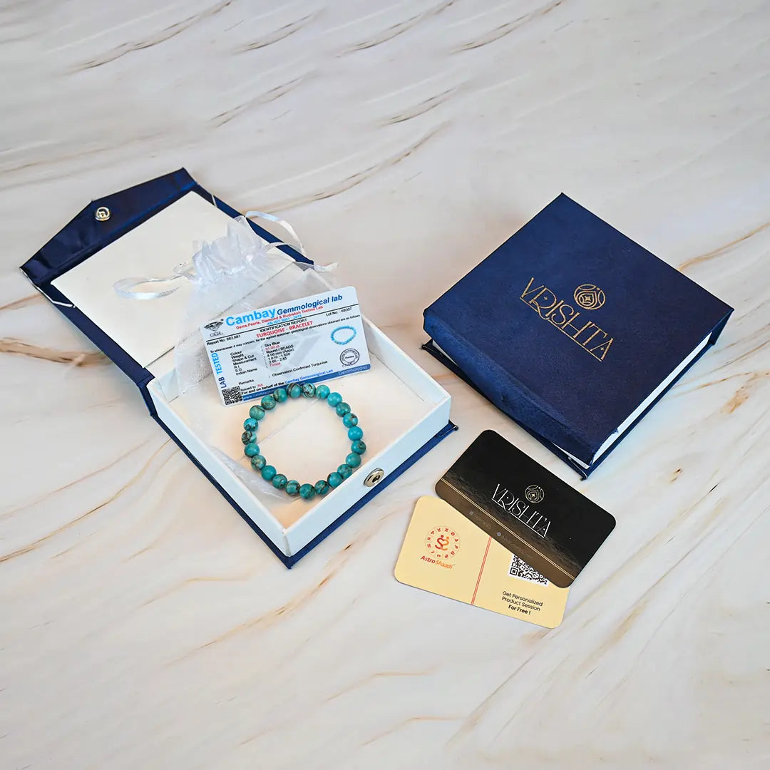 Turquoise Bracelet in premium Kappa box with stone certificate and thank you card