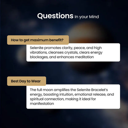 How to wear the Vrishta Selenite Bracelet for optimal results