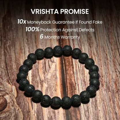 Vrishta Guarantee on Lava Bracelet with authenticity, warranty, and trust promise