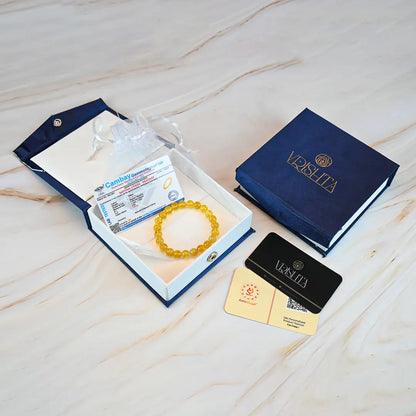 Citrine Bracelet in Vrishta premium Kappa box with stone certificate and thank you card