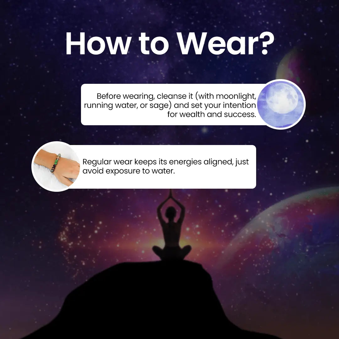 How to wear Super Money Magnet Bracelet – cleanse, set intention, avoid water.