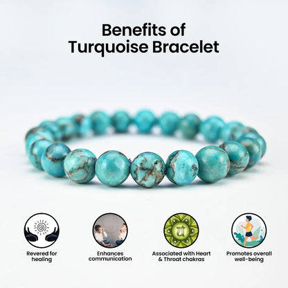Certified Vrishta Turquoise Bracelet for better communication and improved well-being