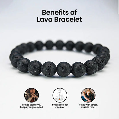 Vrishta Lava Bracelet for grounding, emotional stability, and stabilize root chakra
