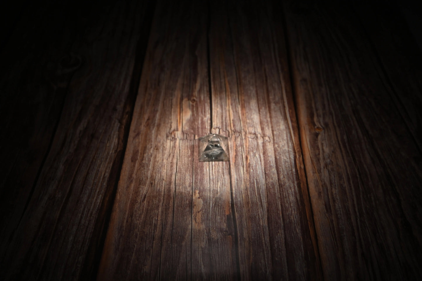 Top angle view of Vrishta Small Clear Quartz Pyramid