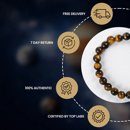 Vrishta Certified & Activated Tiger Eye Bracelet