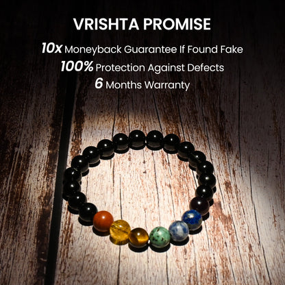 7 Chakra - Black Toumaline Bracelet