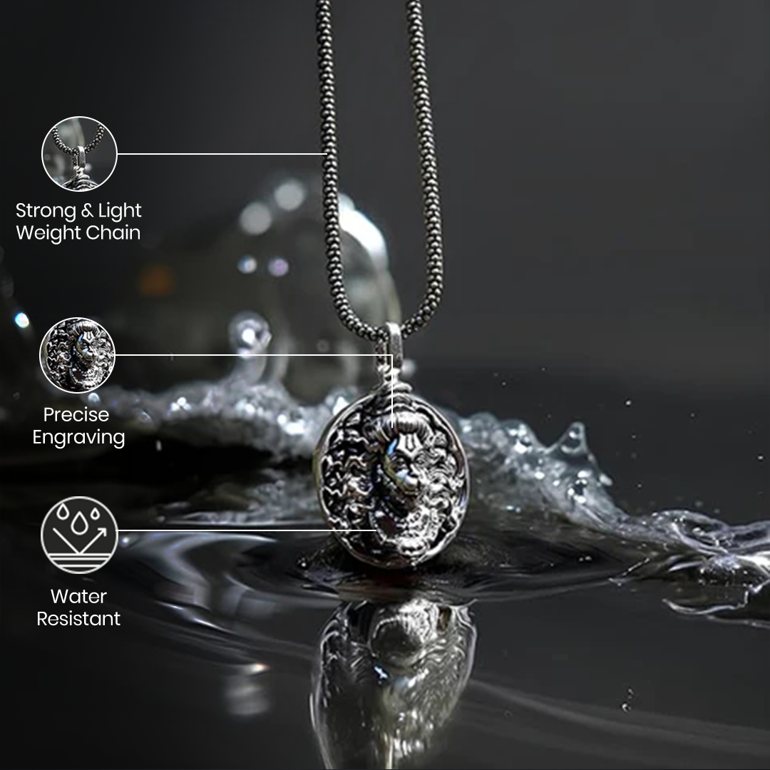 Vrishta Veer Hanuman Sterling Silver Coated Chain Pendant