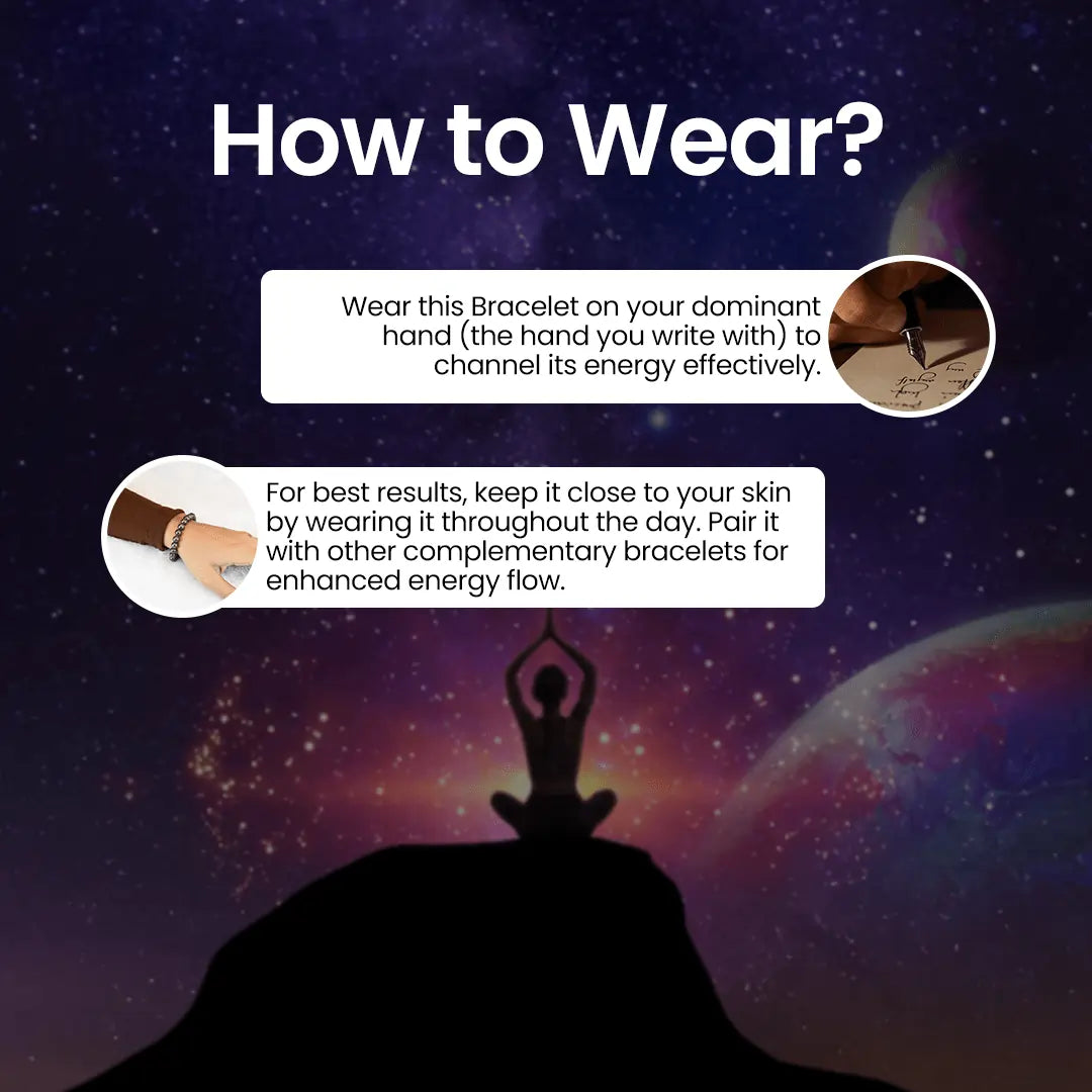 How to wear the Vrishta Pyrite Bracelet to attract wealth, protection, and positive energy