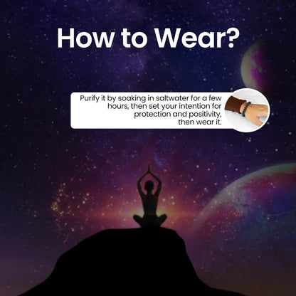 How to wear the Vrishta Lava Bracelet to calm anxiety, balance emotions, and attract protection