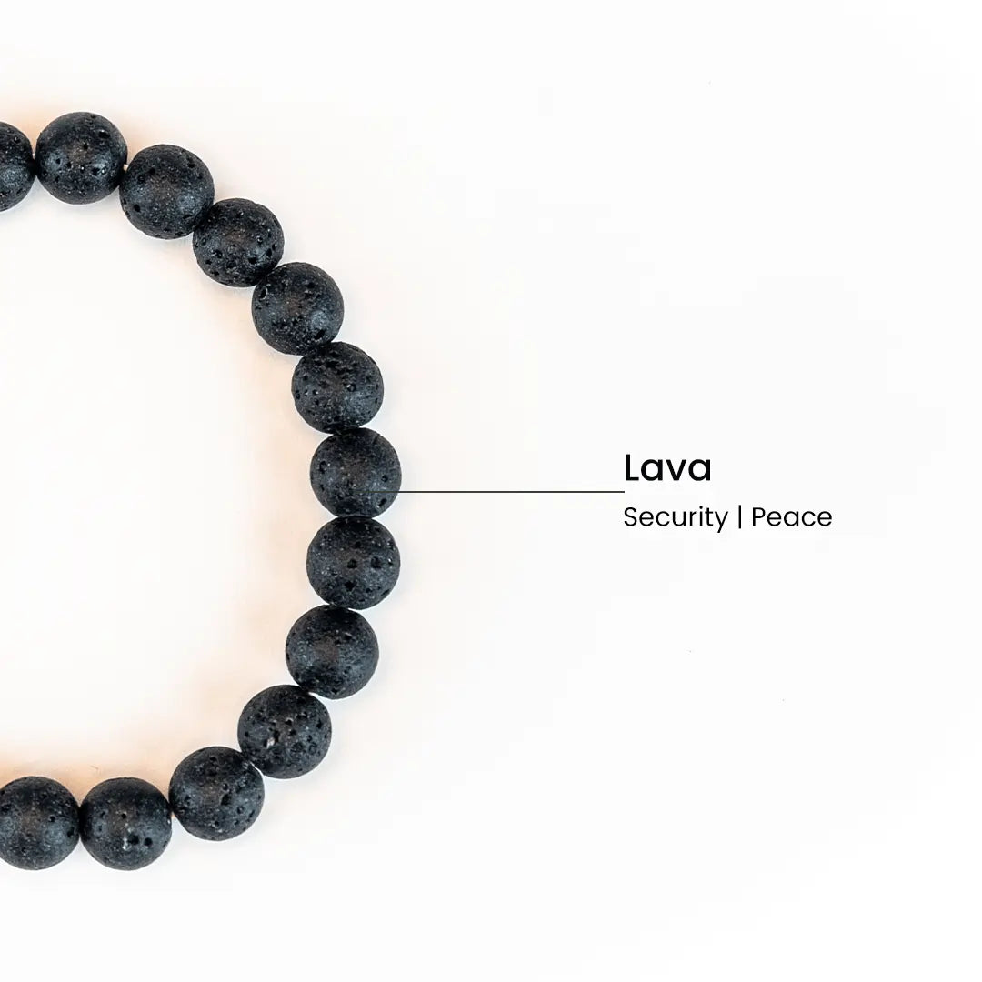 Activated Lava Bracelet with natural Lava Stones