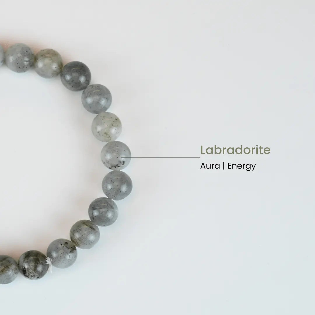 Vrishta Labradorite Bracelet with activated natural stones enhancing aura and energy flow