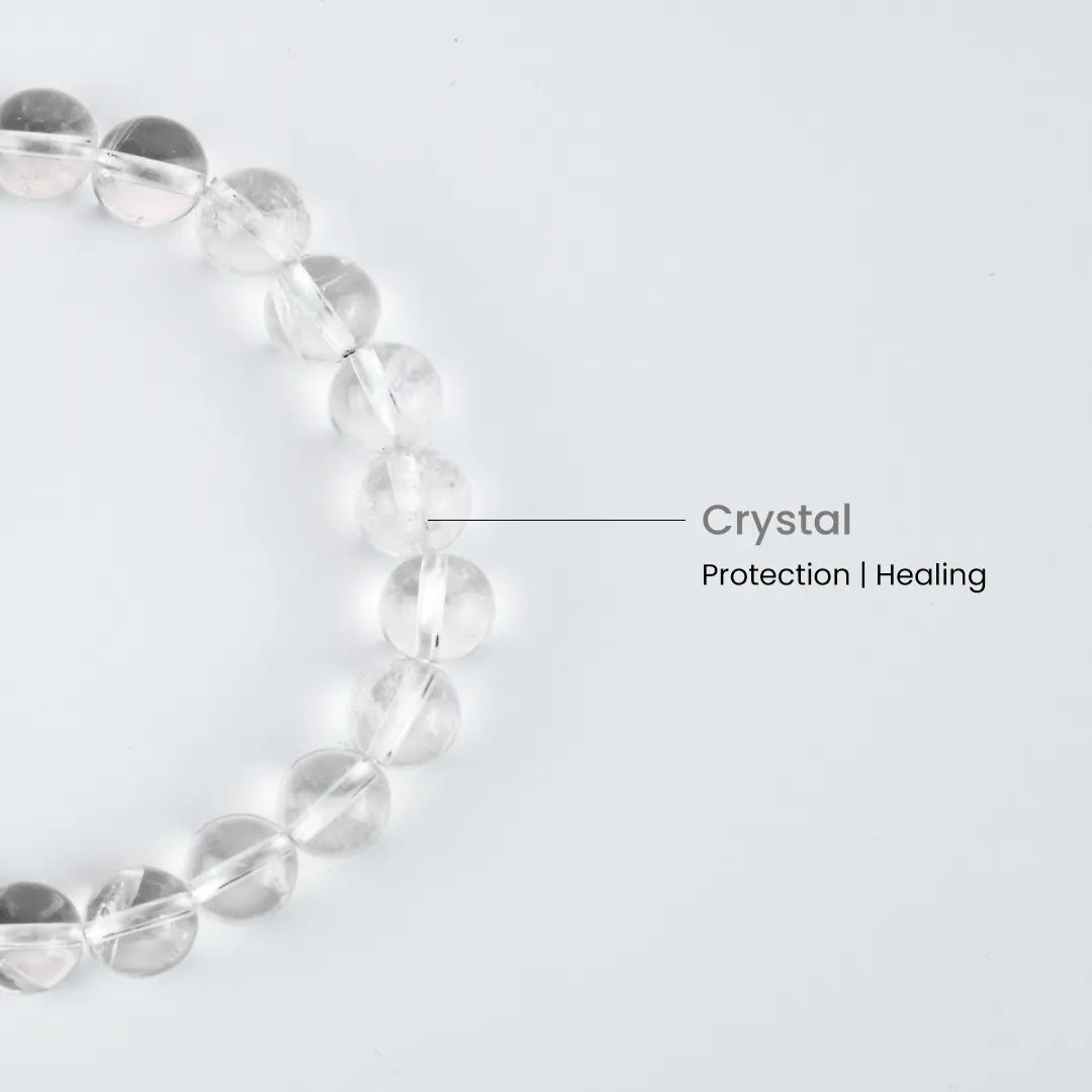 Vrishta Certified & Activated Sphatik Crystal Bracelet for Positivity & Confidence