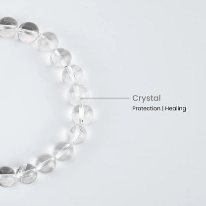 Vrishta Certified & Activated Sphatik Crystal Bracelet for Positivity & Confidence