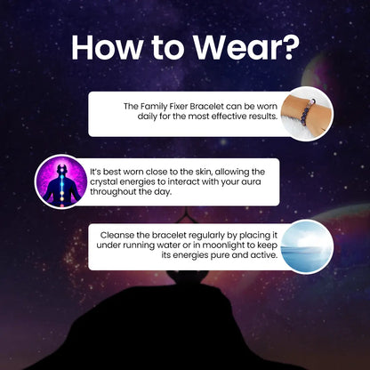 Guidance on how to wear Vrishta Family Fixer Bracelet for maximum effects