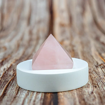 Vrishta Small Rose Quartz Stone Pyramid