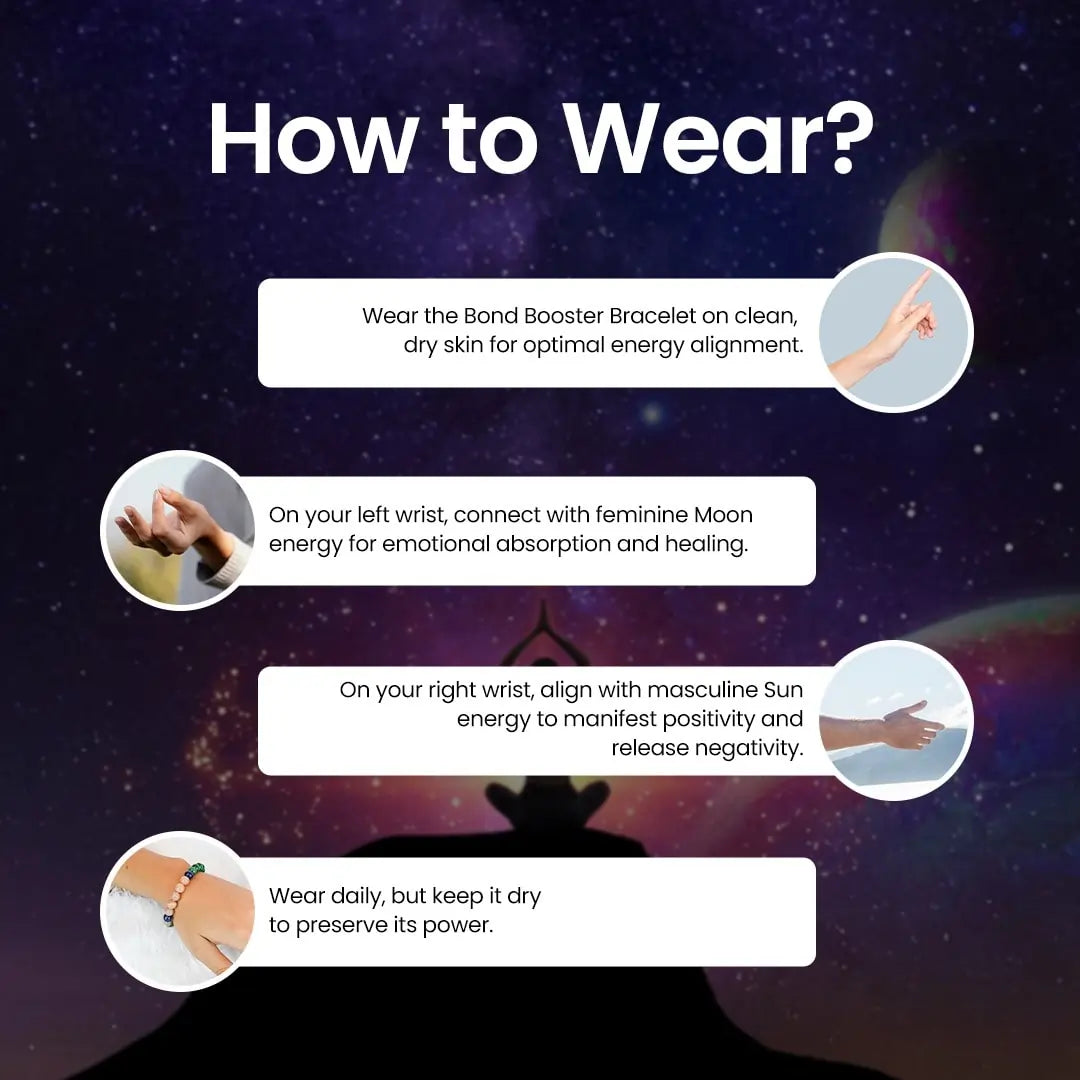 How to wear the Vrishta Bond Booster Bracelet to attract love, bonding, and financial prosperity