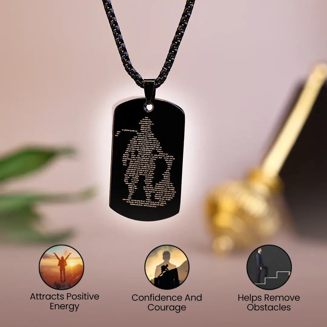Hanuman Chalisa Pendant helps attract positive energy and remove obstacles