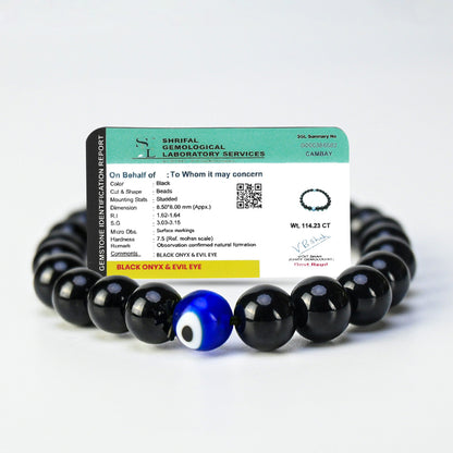 Vrishta Black Onyx Evil Eye Bracelet