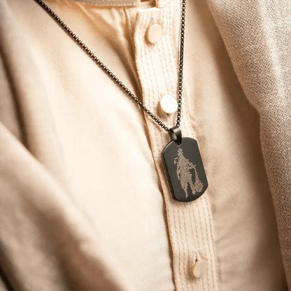 Man wearing Vrishta Hanuman Chalisa Pendant with Chain