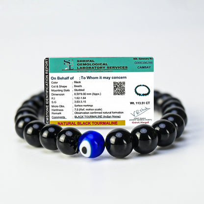 Vrishta Black Tourmaline Evil Eye Bracelet