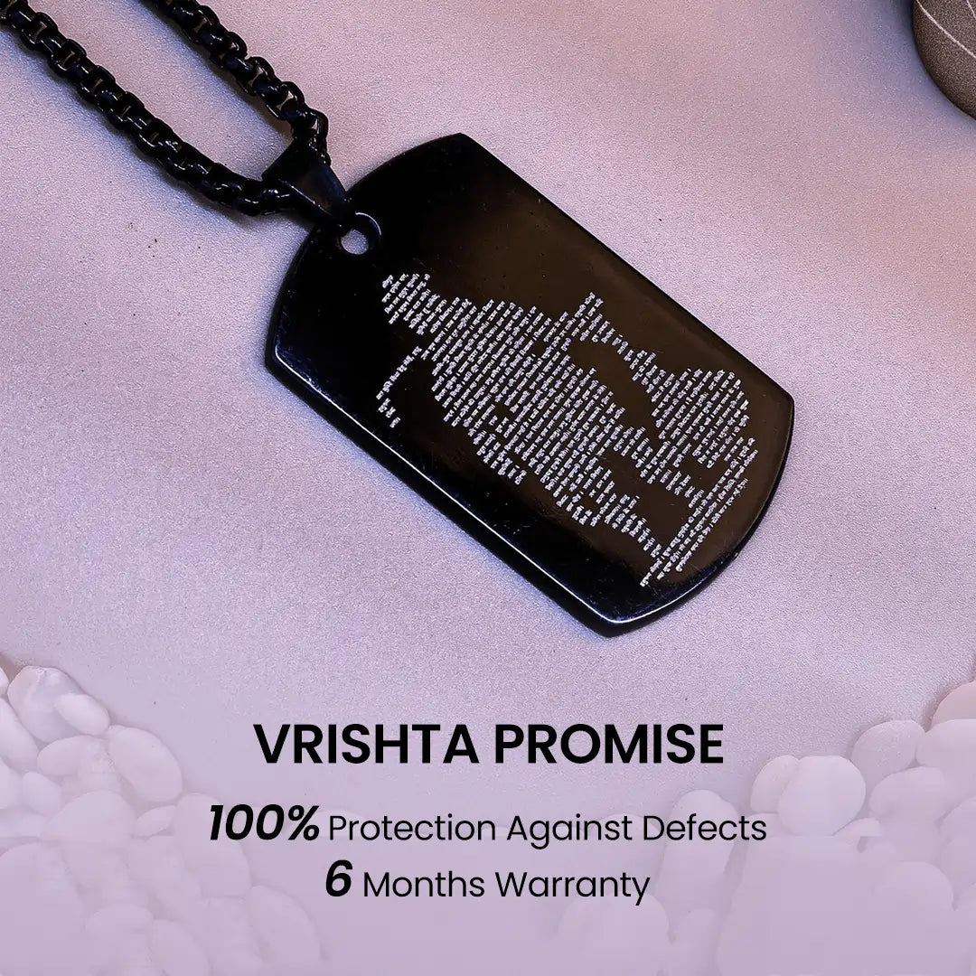 Vrishta Hanuman Chalisa Pendant with Chain with 6-Month Warranty Promise